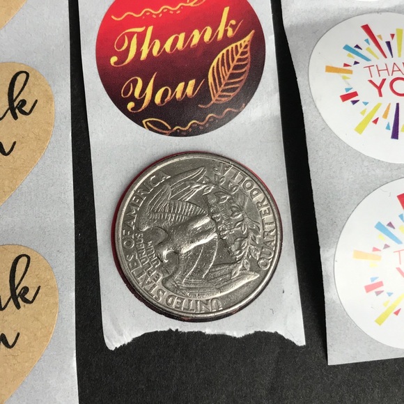 4x$20 💲💲200 assorted thank you stickers 1” - Picture 4 of 14